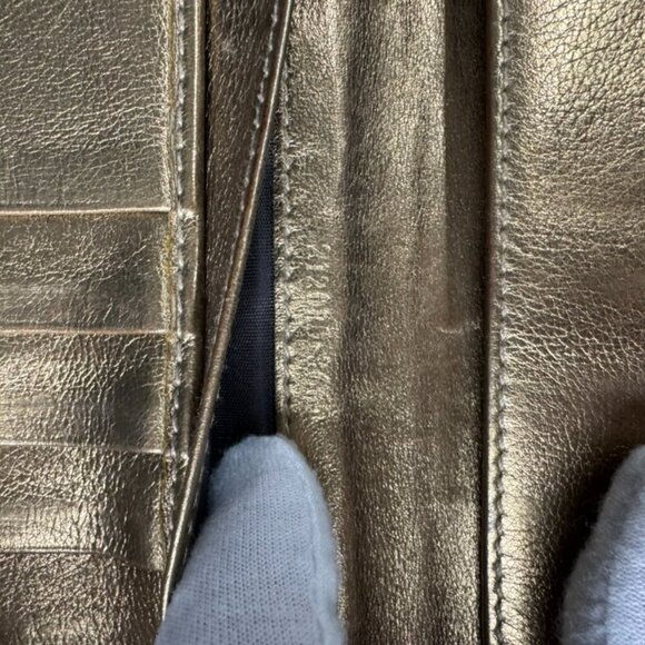 Gucci Gold GG Crystal Canvas and Leather Continental Wallet Authentic|Used - Picture 4 of 4